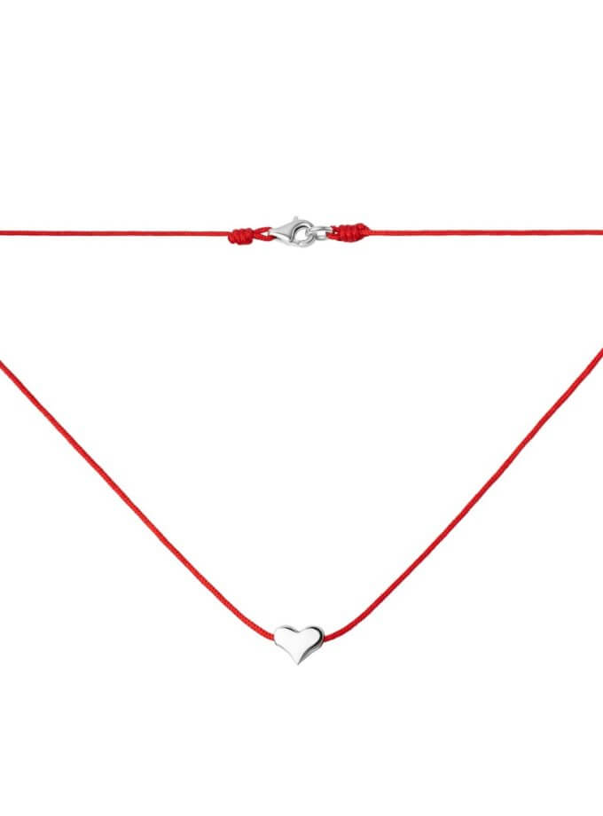 Підвіска на червоній нитці з Сердечком IVA JEWELRY (IVA_RS02)