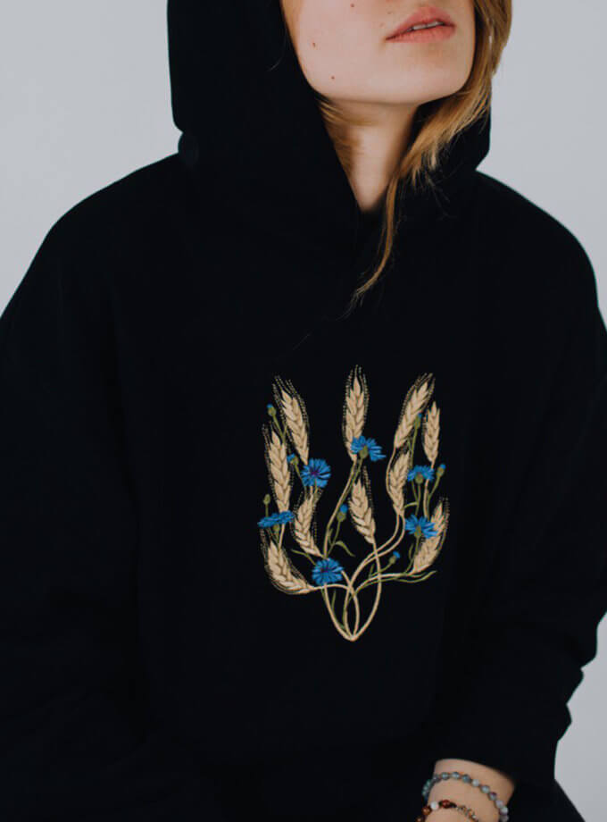 Худі Золотий тризуб (центр) NI GRAMA DRAMY (NGD_hood-zt-c-b-l)