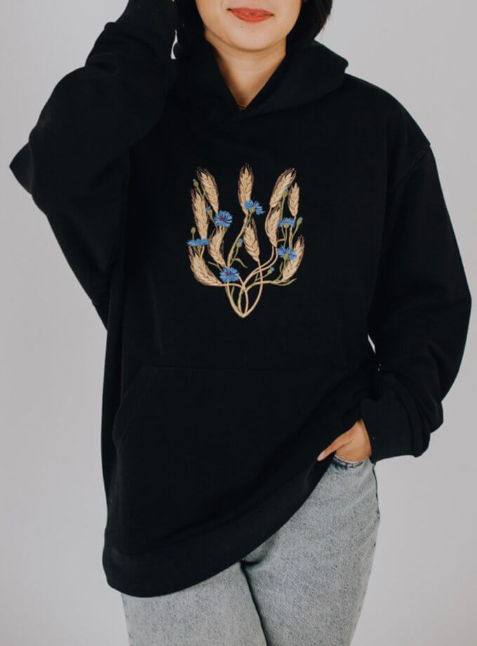Худі Золотий тризуб (центр) NI GRAMA DRAMY (NGD_hood-zt-c-b-l)