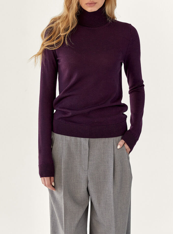 Гольф з мериносу FIORE BIANCO (FRBC_vodol_berry) - фото 11