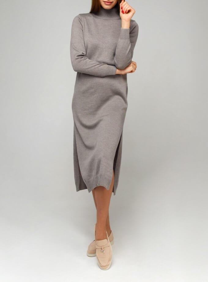 Сукня з вовни мериноса CHALETY (CHLT_Onyx_Dress_Mocco) - фото 7