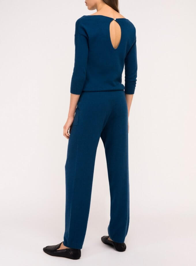 Комбінезон з кашеміру CHALETY (CHLT_Victoria_Jumpsuit_Teal)
