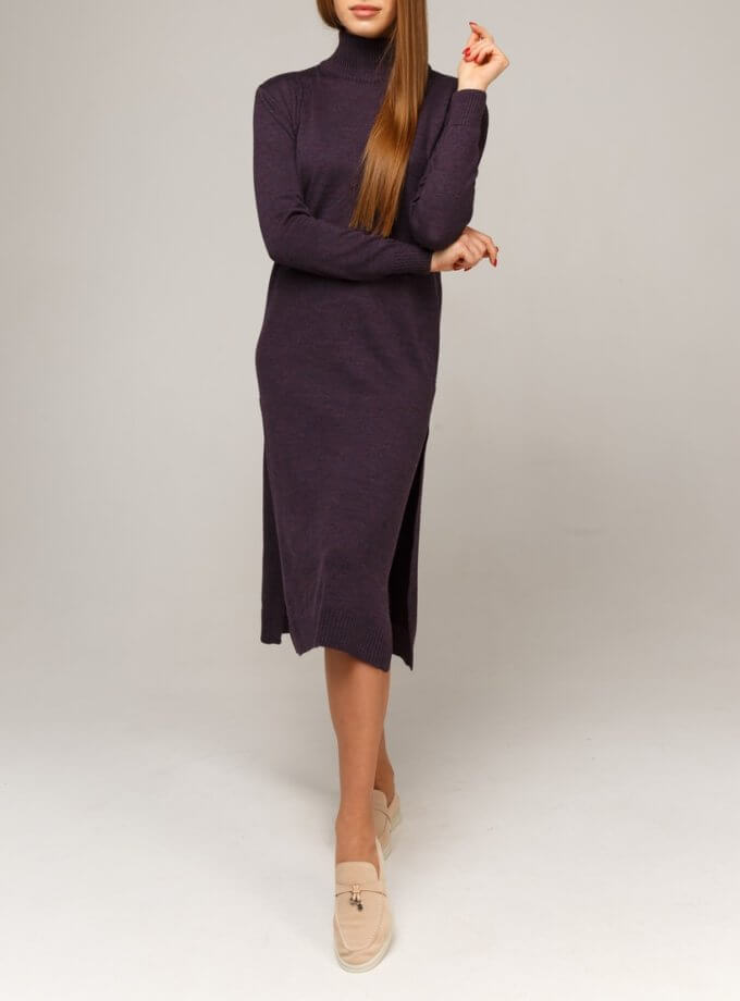 Сукня з вовни мериноса CHALETY (CHLT_Onyx_Dress_Fiolet) - фото 5