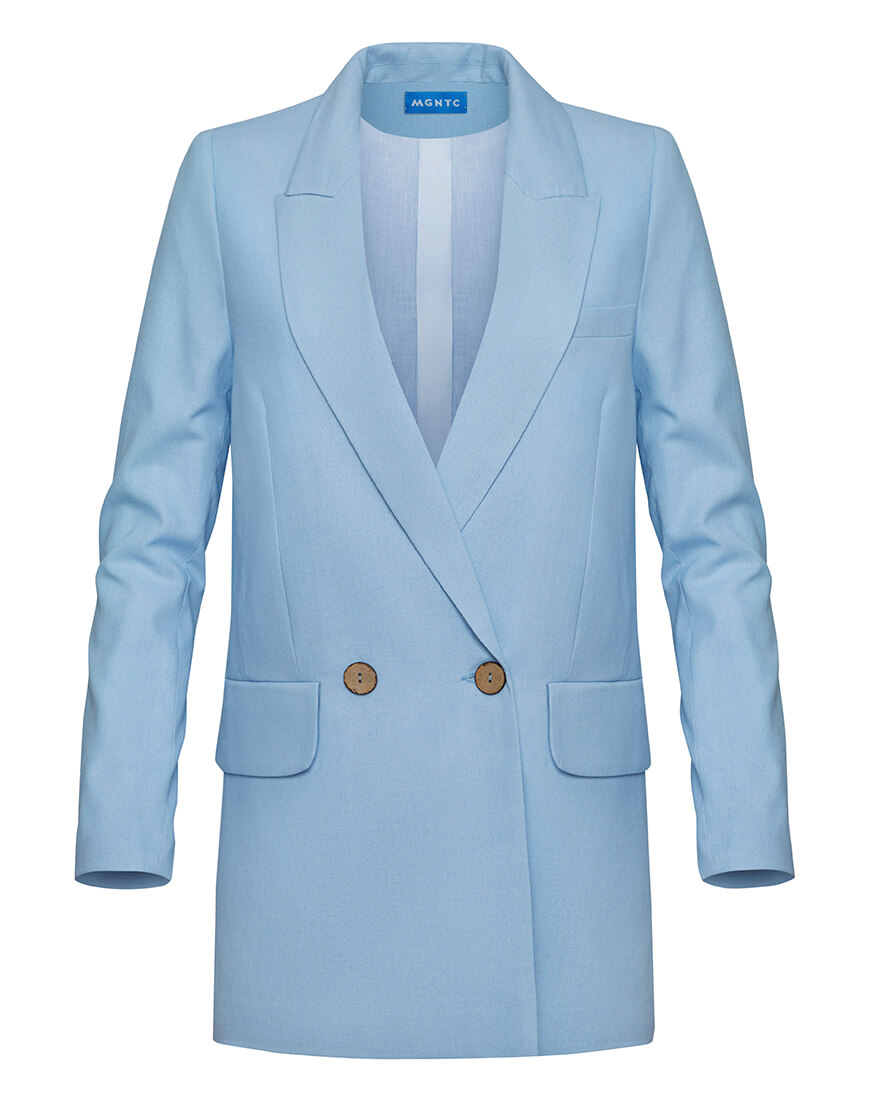 01 Льняний oversize піджак MAGNETIC (MGN_1813BL) - фото 2