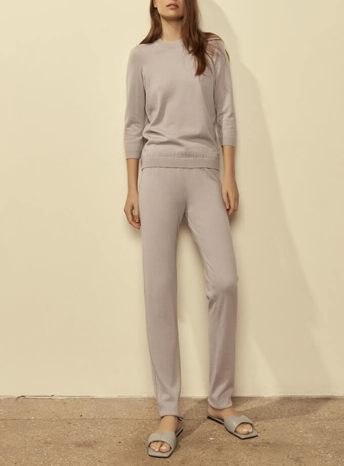 Светр із вовни мериноса CHALETY (CHLT_Natali_Sweater_ Grey) - фото 7