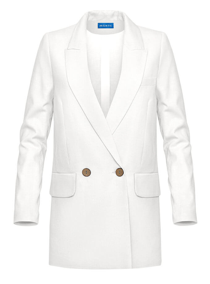 Льняний oversize піджак MAGNETIC (MGN_1813WH)