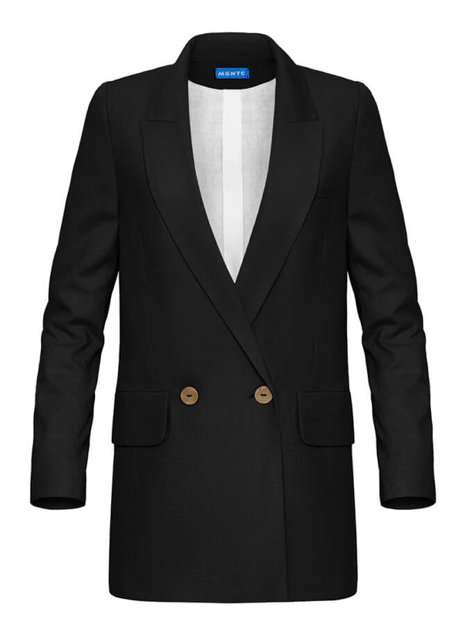 Льняний oversize піджак MAGNETIC (MGN_1813BK)