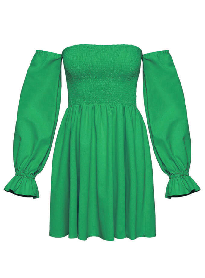 Сукня з об’ємними рукавами з льону MAGNETIC (MGN_1730GN)