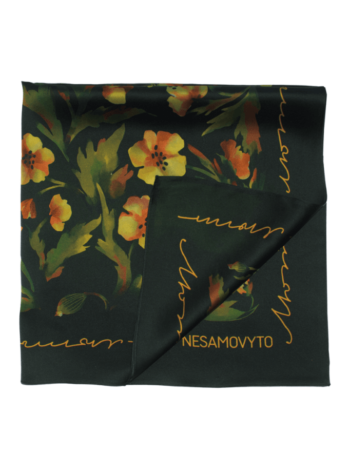 Шовкова хустка Лють з двостороннім друком NESAMOVYTO (NST_L2W)
