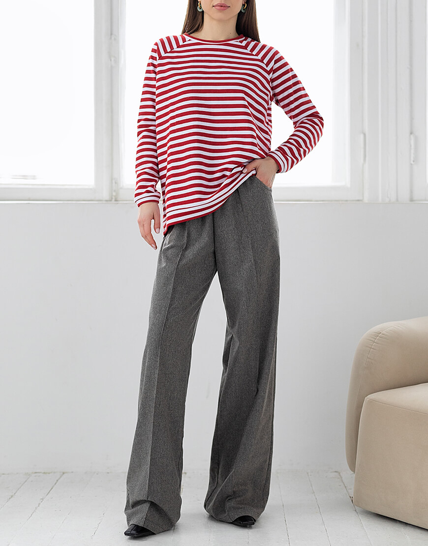 3515-1 Світшот у червону смужку ANNA YAKOVENKO (AY_3515) - фото 2