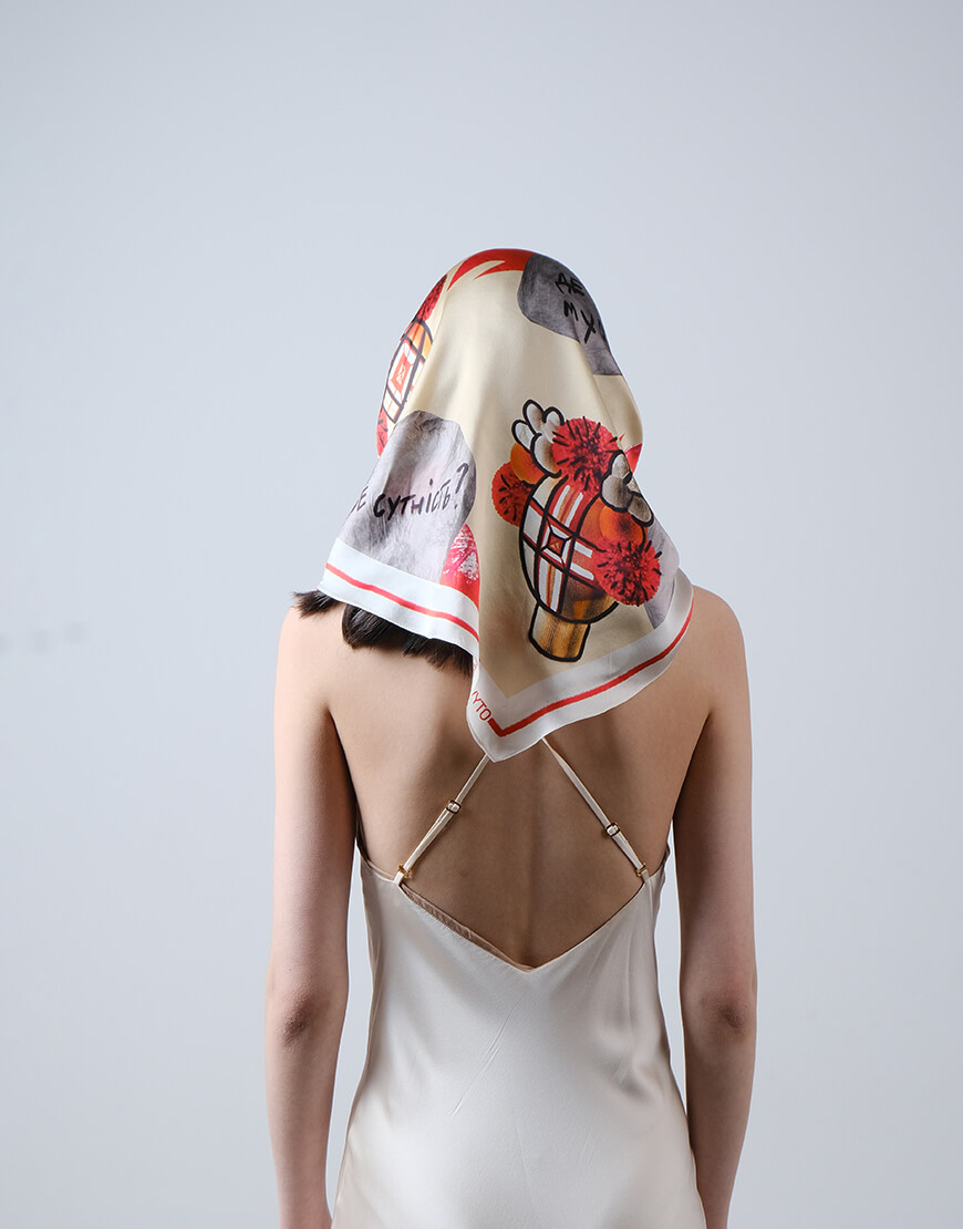 DSCF0009 Шовкова хустка Churai з двостороннім друком NESAMOVYTO (NST_CR1W) - фото 5