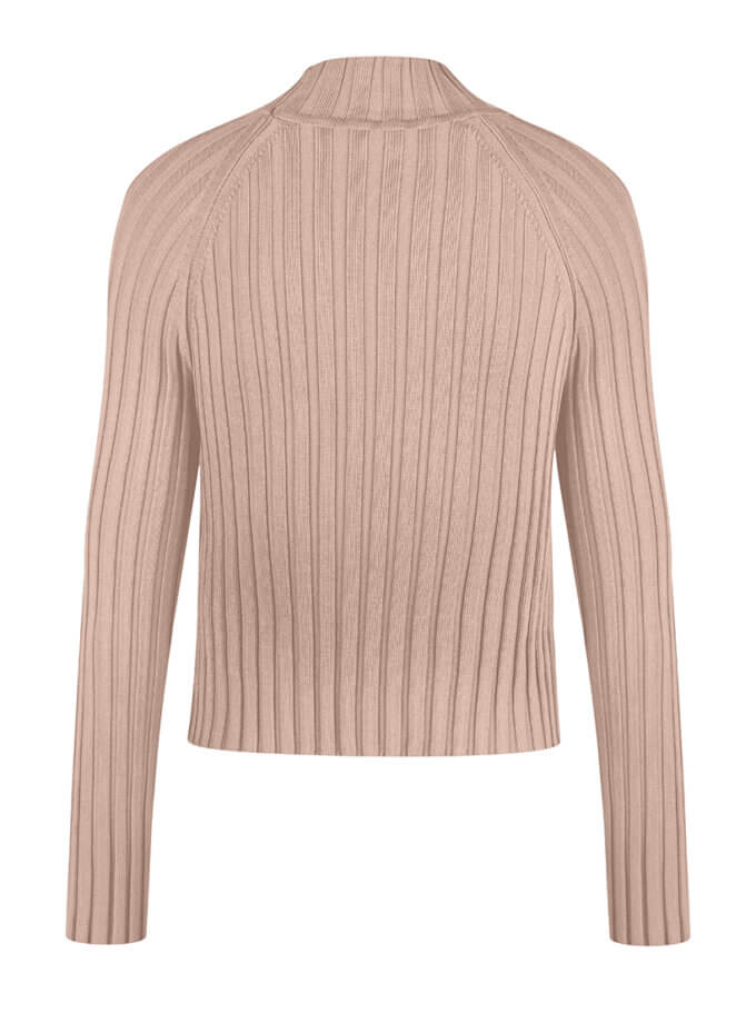 Кроп джемпер в рубчик із віскози MISS SECRET (MISS_PU-020-beige)