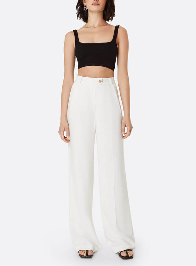 Льняні брюки палаццо MAGNETIC (MGN_1778WH)