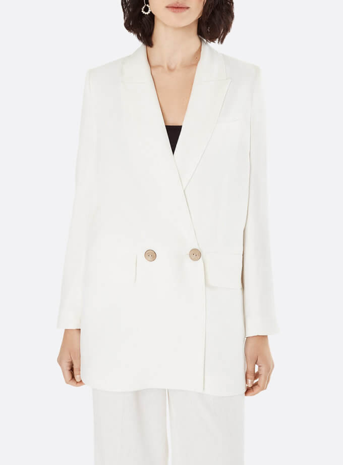 Льняний oversize піджак MAGNETIC (MGN_1813WH)
