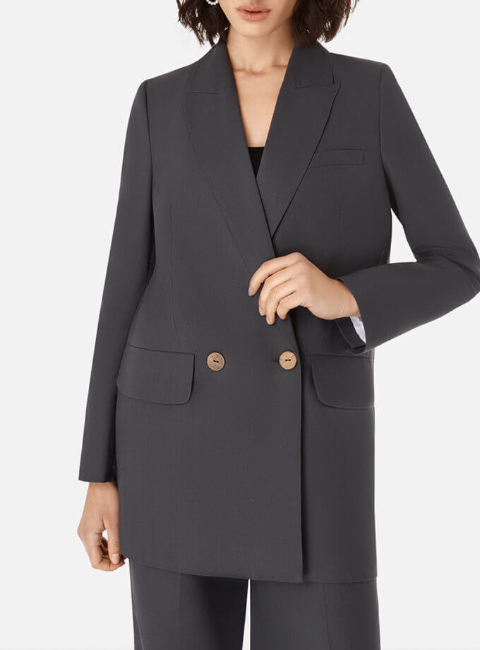 Льняний oversize піджак MAGNETIC (MGN_1813GY)