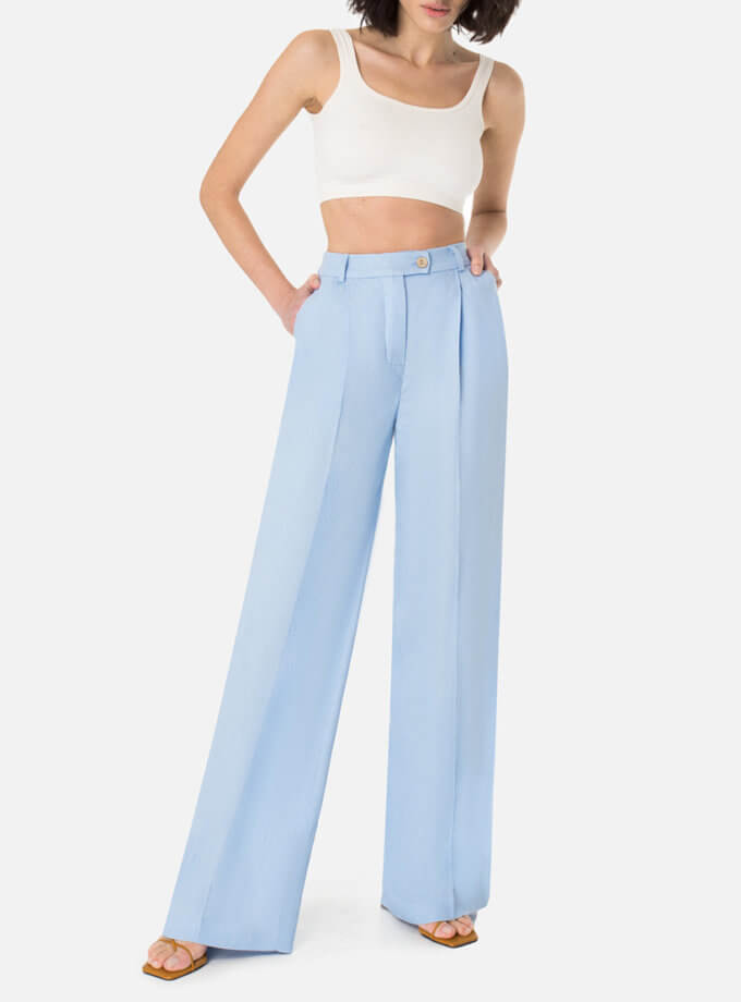 Льняні брюки палаццо MAGNETIC (MGN_1778BL)