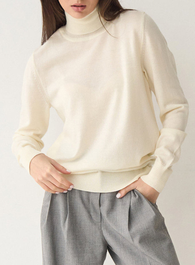 Гольф з мериносу FIORE BIANCO (FRBC_FB_vodol_milk) - фото 17