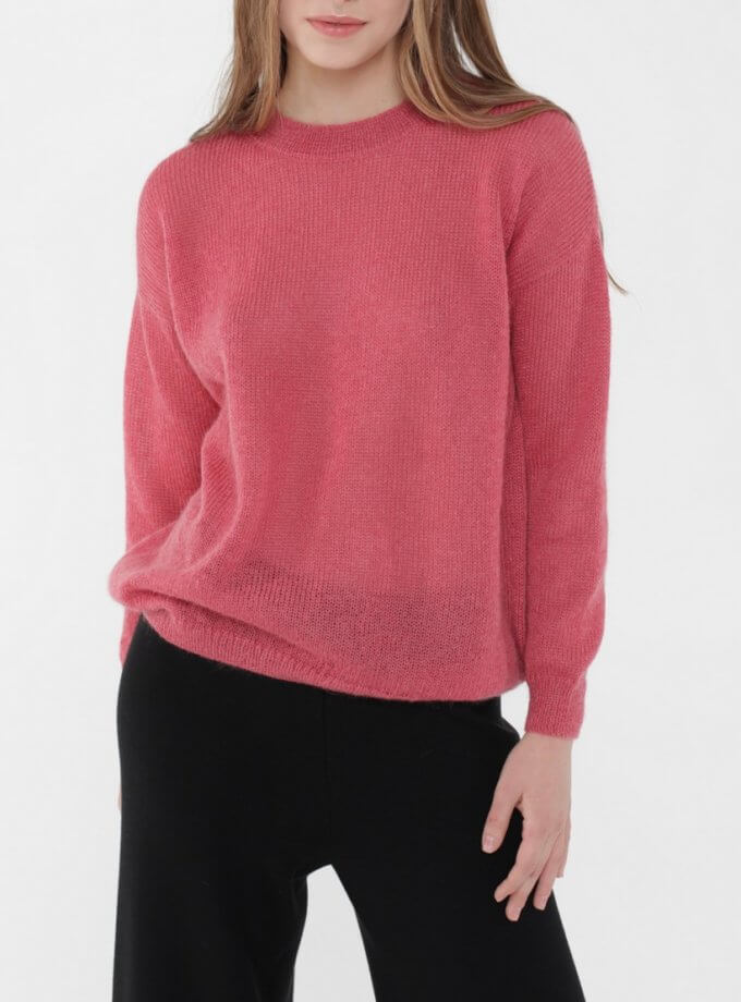 Тонкий джемпер з мохеру MISS SECRET (MISS_PU-013-rose)