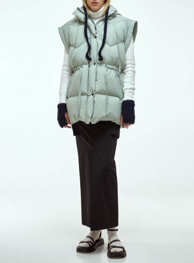 Пуховий жилет Green tea MARCHI (MRCH_AW22-27B) - фото 11