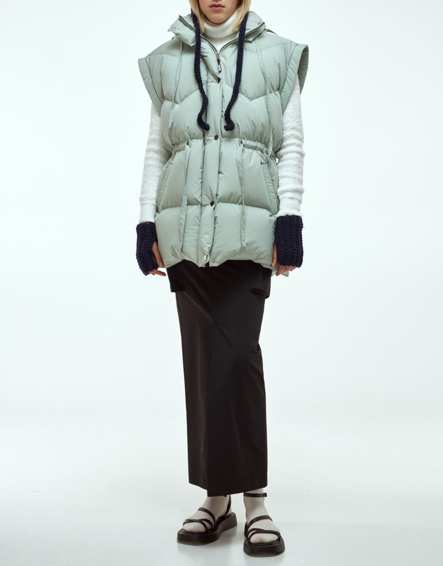 marchi0578 Пуховий жилет Green tea MARCHI (MRCH_AW22-27B)