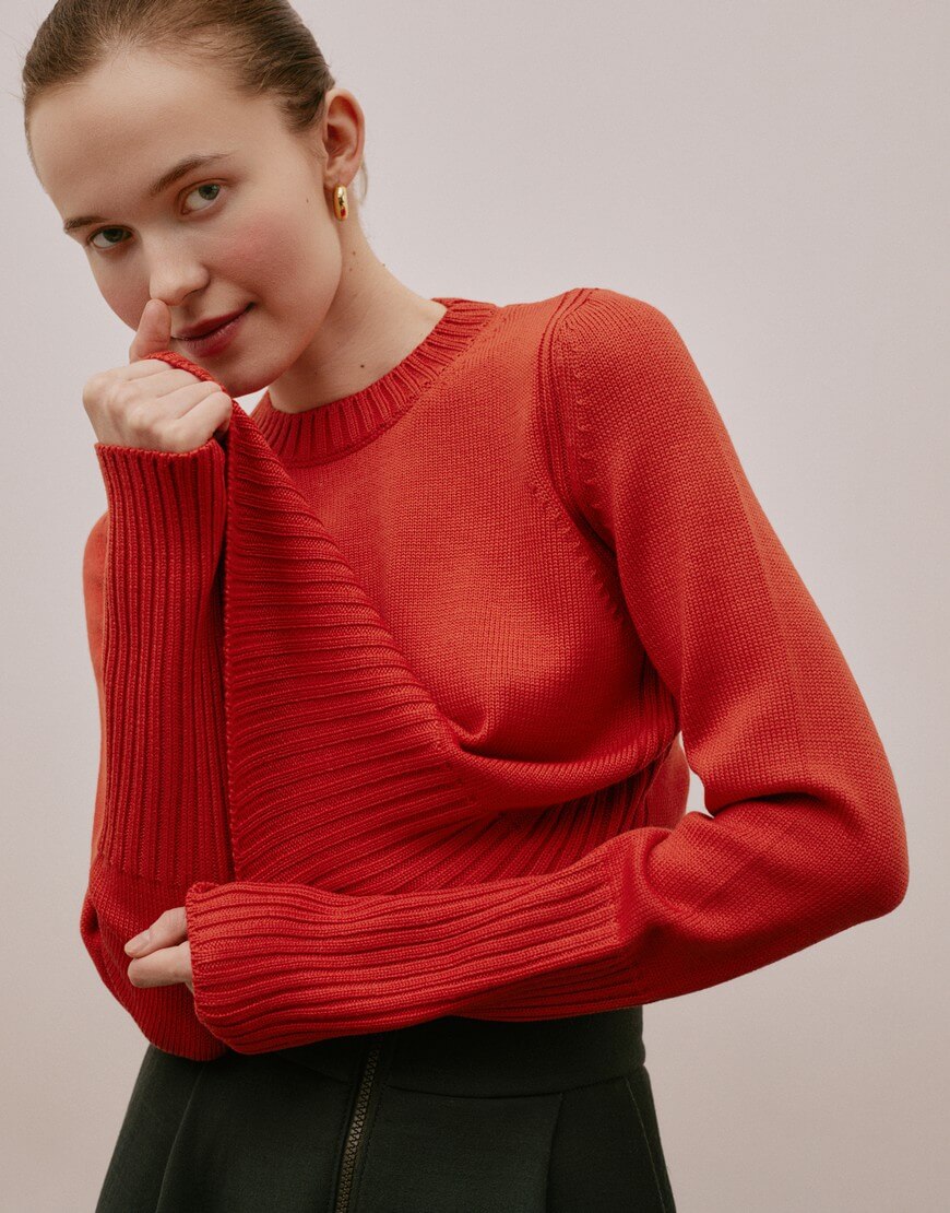 142_4_3 Вовняний светр помаранчевий WKMF (WKMF_142_4)