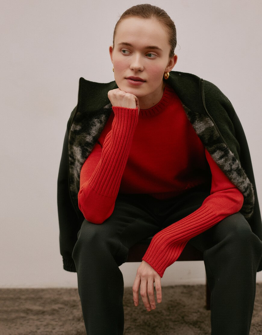 142_4_4 Вовняний светр помаранчевий WKMF (WKMF_142_4) - фото 3