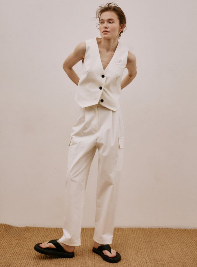 Брюки-карго молочні WKMF (WKMF_137_1)