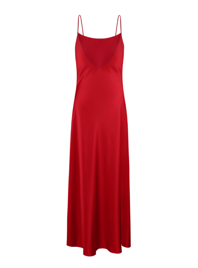 Шовкова cукня на тонких бретельках MISS SECRET (MISS_DR-046-red)