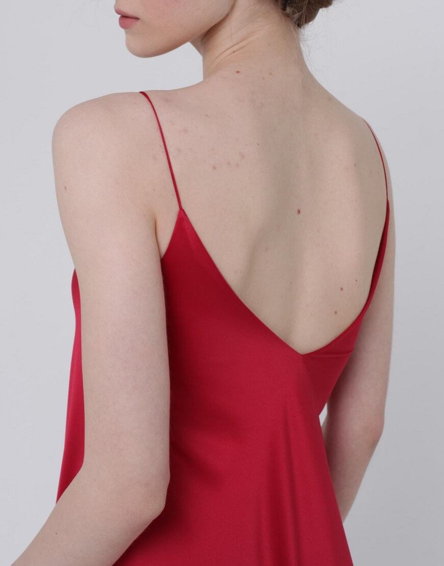 IMG_5427 2 Шовкова cукня на тонких бретельках MISS SECRET (MISS_DR-046-red) - фото 9