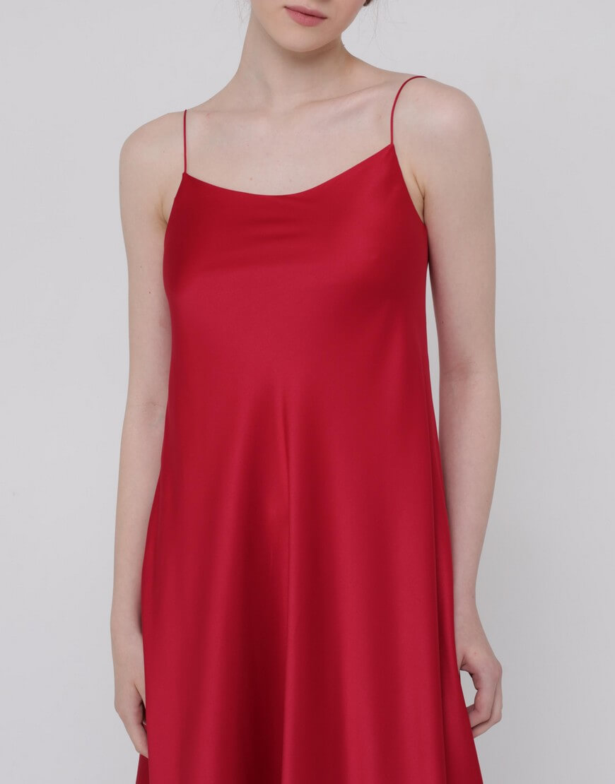 IMG_5429 2 Шовкова cукня на тонких бретельках MISS SECRET (MISS_DR-046-red) - фото 7