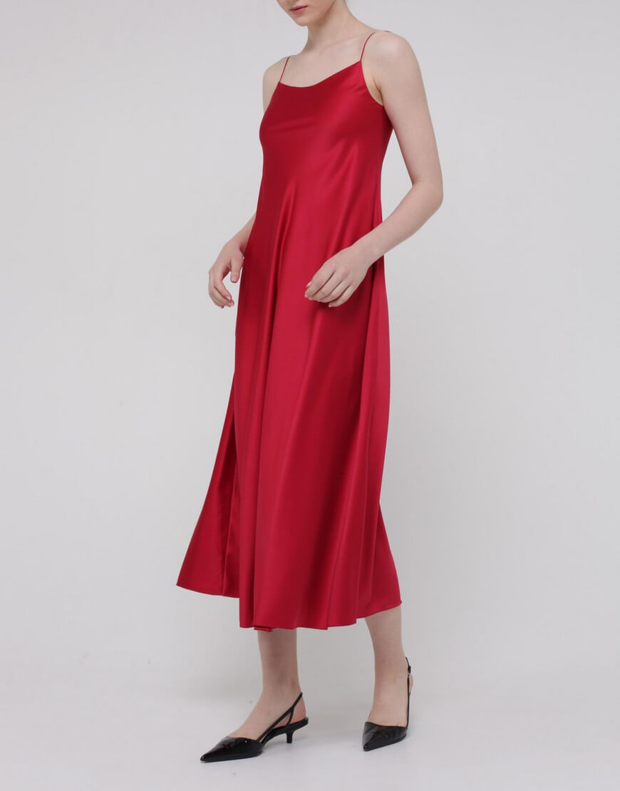 IMG_5509 2 Шовкова cукня на тонких бретельках MISS SECRET (MISS_DR-046-red) - фото 4