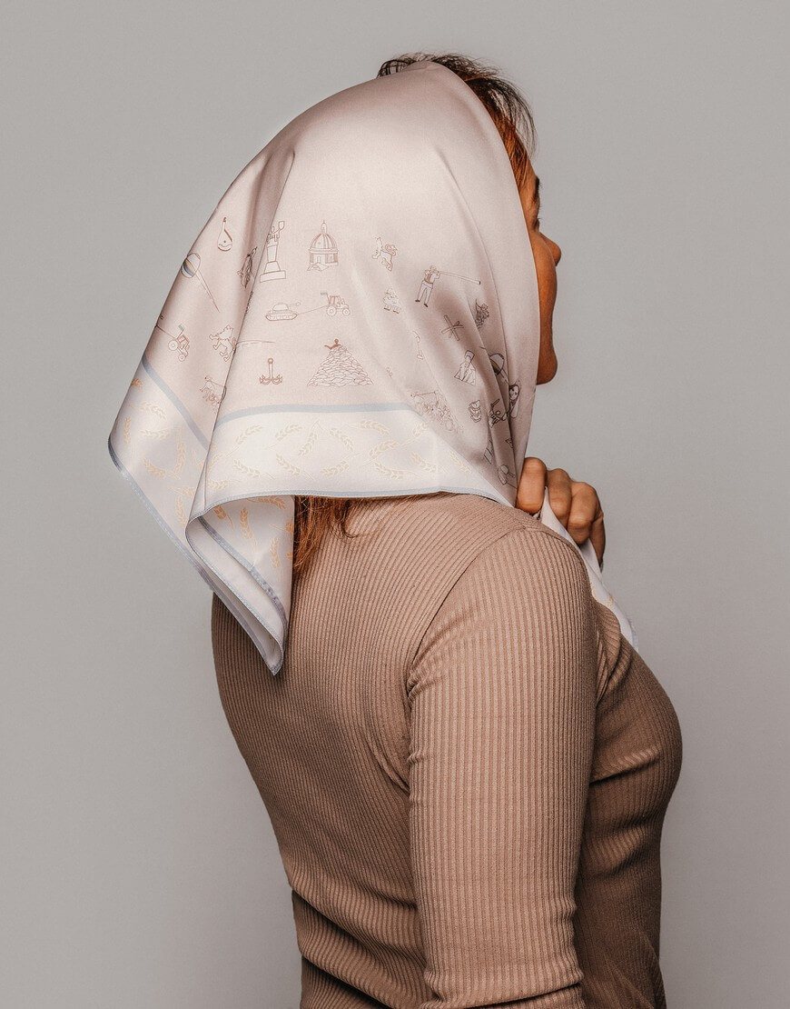 ukrainekerchief Хустинка Відважна Україна SOFT25 (SOFT_Hyst_U_Bg) - фото 4