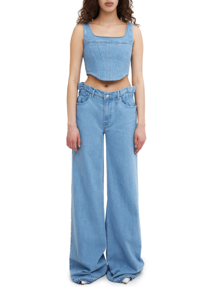 Блакитні широкі джинси на резинці MATCH DENIM (MTCH_SP23-JNSWRW-LIGHT-BLUE)
