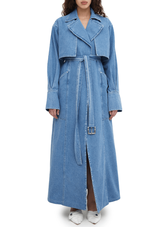 Блакитний тренч максі MATCH DENIM (MTCH_SP23-TRENCH-LIGHT-BLUE-OS) - фото 11