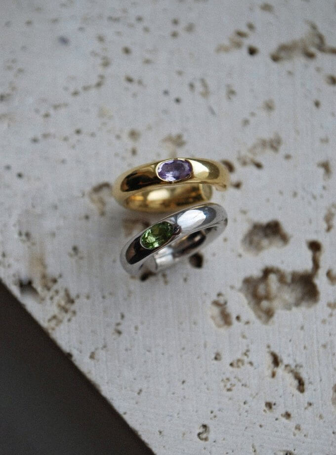 Каф Puffy violet RIMMART JEWELRY (RAJ_ERApl-008v)