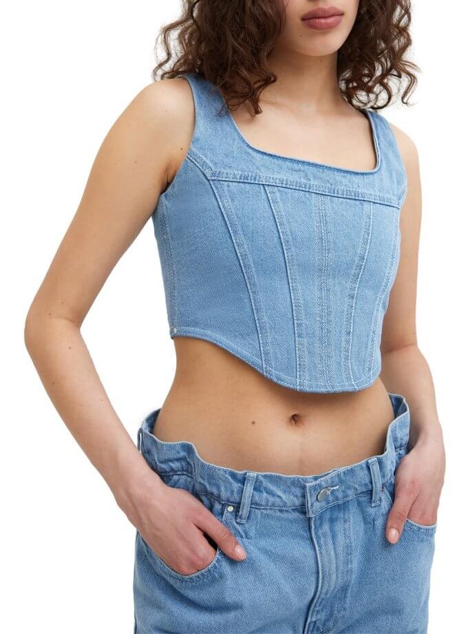 Блакитний корсет з квадратним вирізом MATCH DENIM (MTCH_SP23-CORSET1-LIGHT-BLUE)