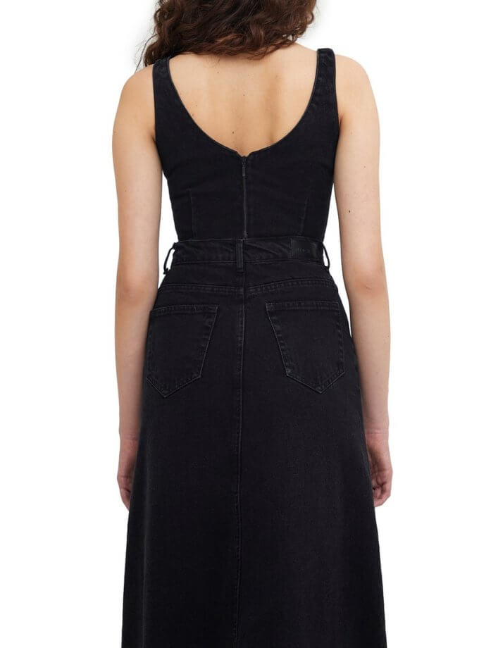 Чорний корсет із V-образним вирізом MATCH DENIM (MTCH_SP23-CORSET2-BLACK)