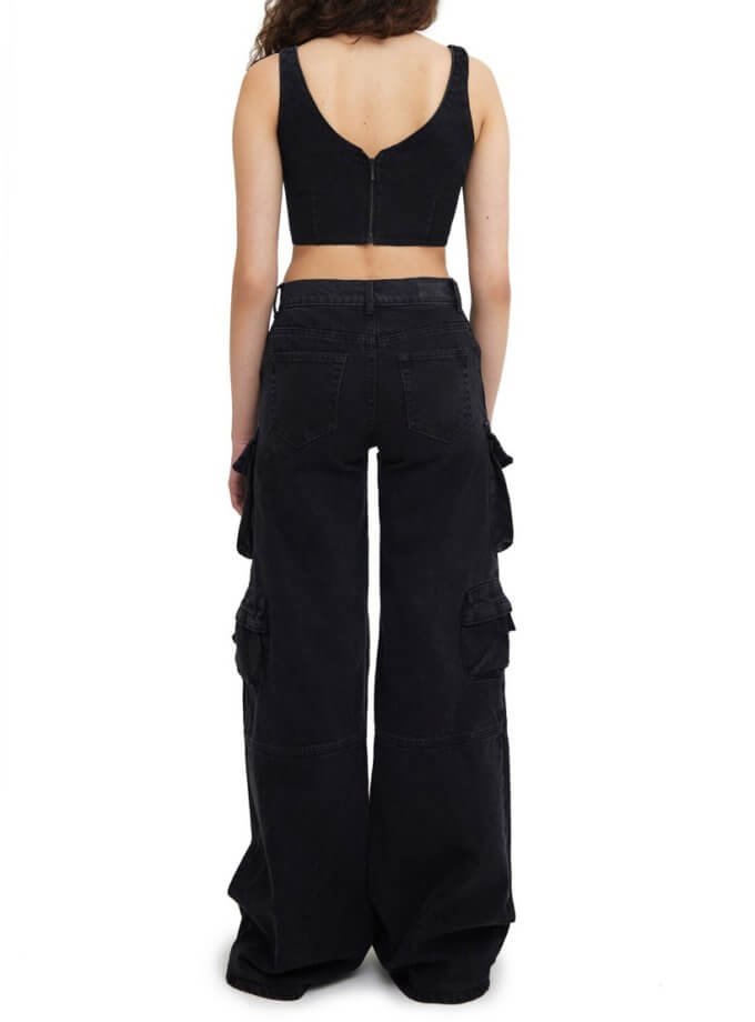 Чорні джинси карго MATCH DENIM (MTCH_SP23-JNSKARGO-BLACK)