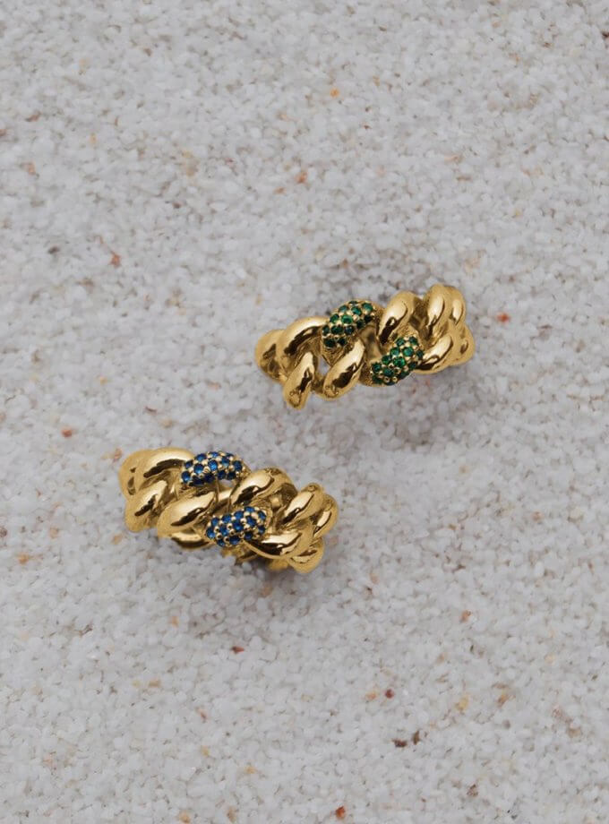 Каф Classic blue RIMMART JEWELRY (RAJ_ERApl-016b)