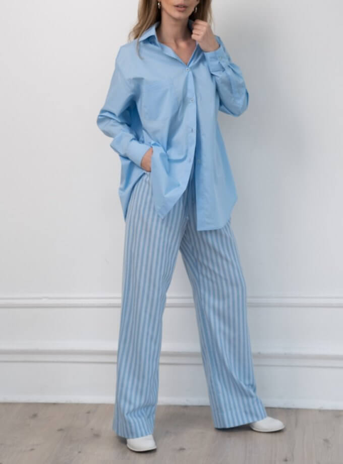 Штани в піжамному стилі XM BY MALINOVSKAYA (XM_небо_9)