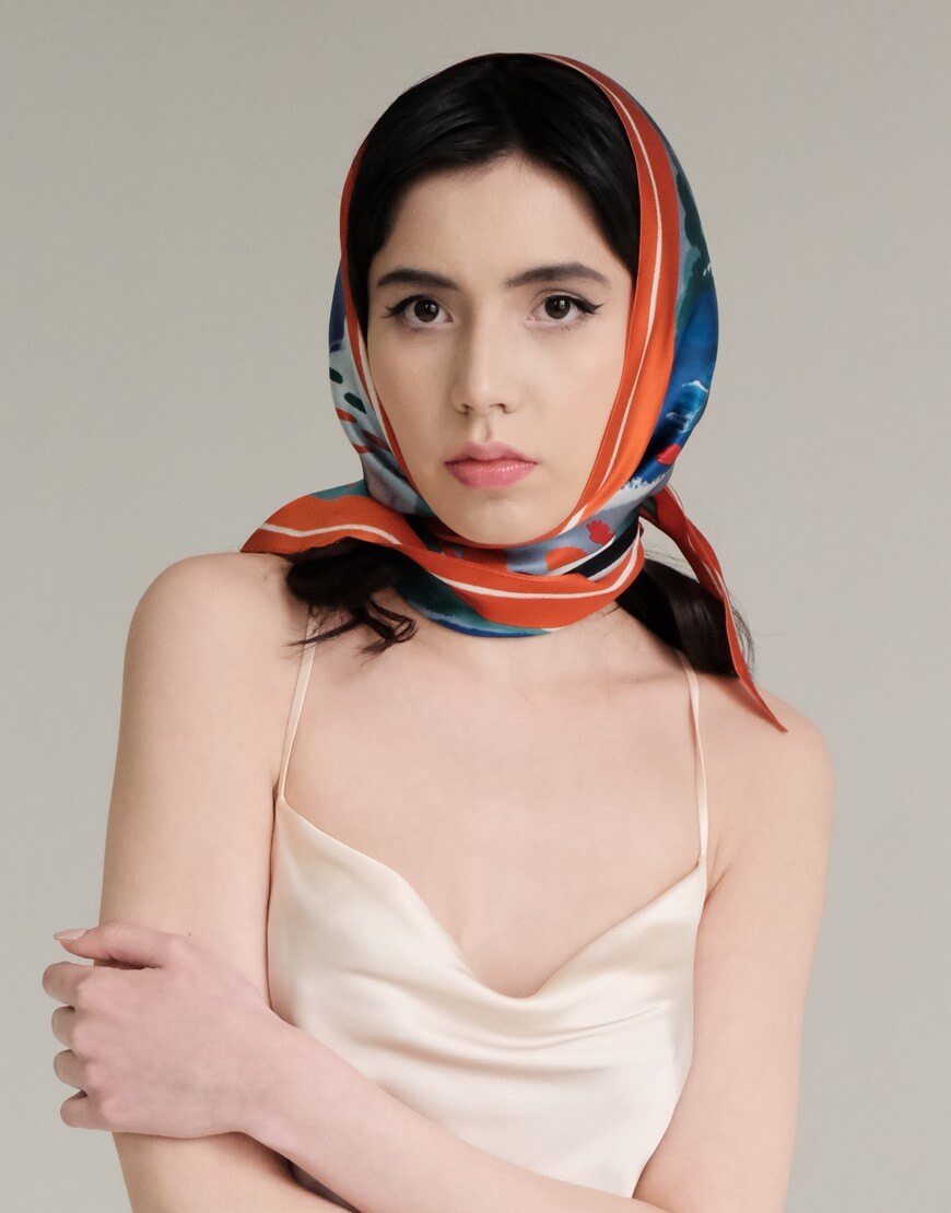 DSCF0080_1 Шовкова хустка Де ти тепер з двостороннім друком NESAMOVYTO (NST_D2W) - фото 5