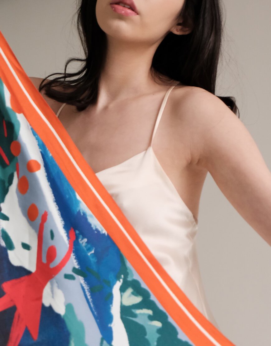 DSCF0084 Шовкова хустка Де ти тепер з двостороннім друком NESAMOVYTO (NST_D2W) - фото 8