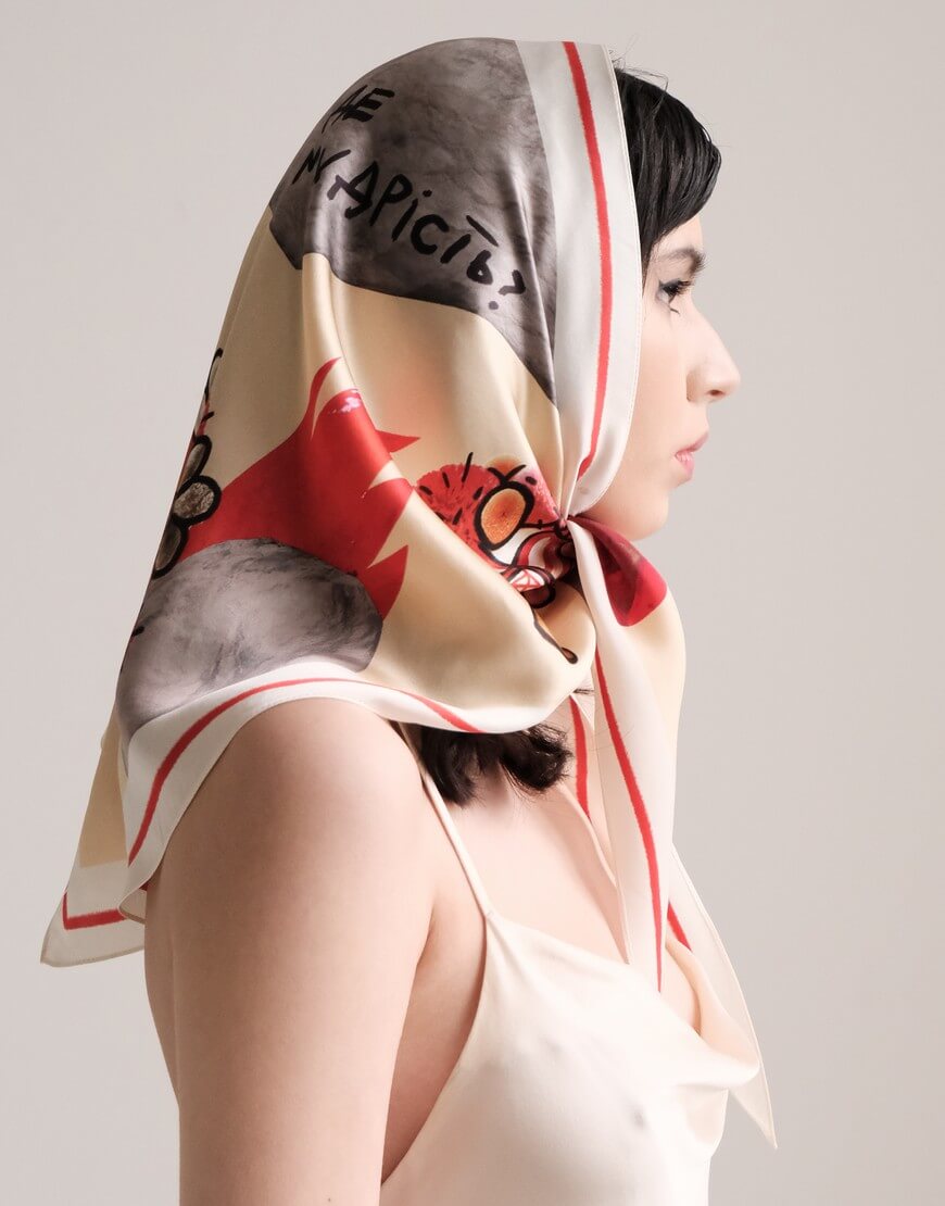 DSCF0154_1 Шовкова хустка Churai з двостороннім друком NESAMOVYTO (NST_CR1W) - фото 10