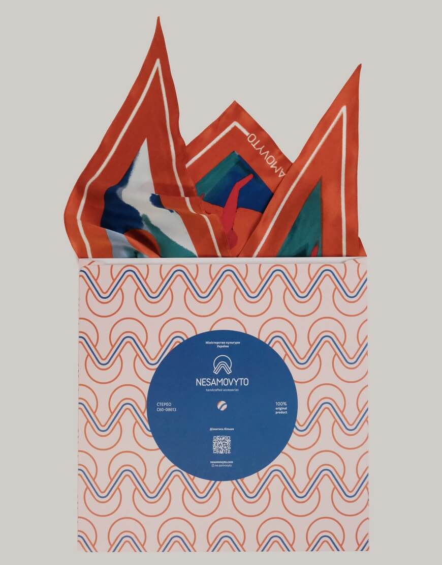 DSCF0469 Шовкова хустка Де ти тепер з двостороннім друком NESAMOVYTO (NST_D2W) - фото 3