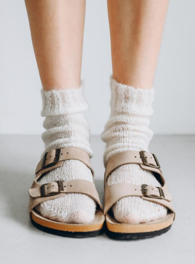 Шкарпетки Air з мохеру білого кольору NYNI (VSH_000-121)