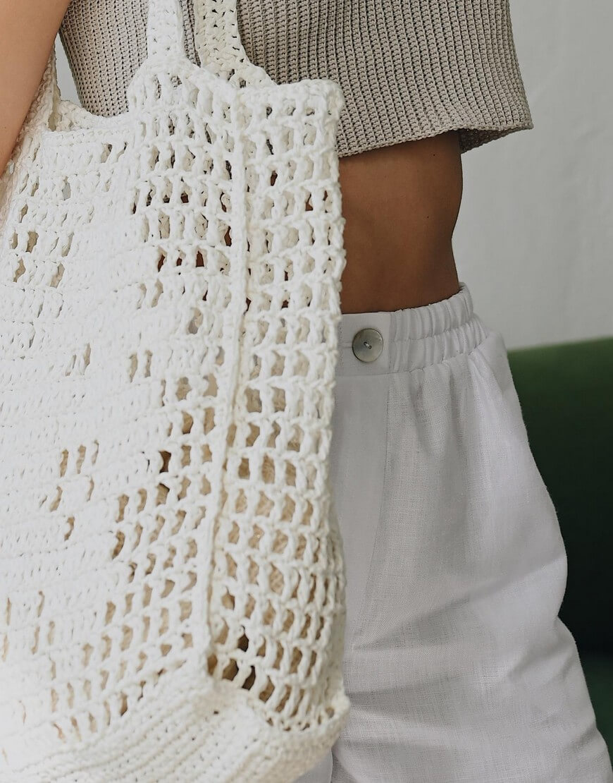 Processed with VSCO with a6 preset Шопер з рафії білого кольору NYNI (VSH_000-702) - фото 5