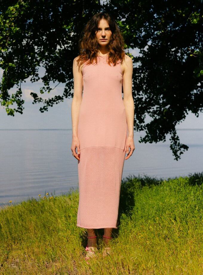 Бавовняна сукня трояндова WKMF (WKMF_152_1)