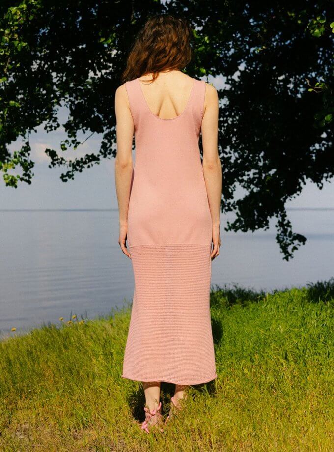 Бавовняна сукня трояндова WKMF (WKMF_152_1)