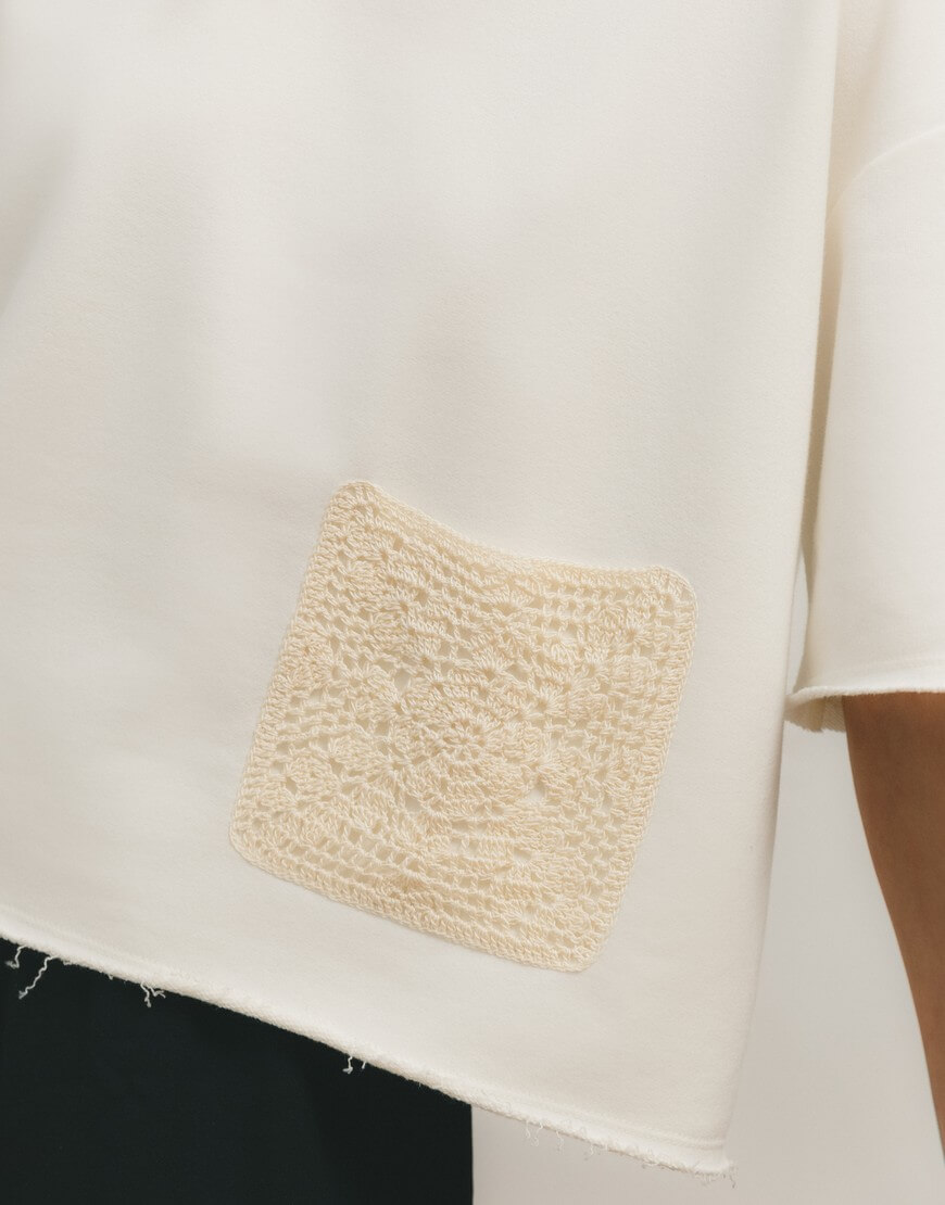 Vish10994 Футболка Simple оздоблена мереживом NYNI (VSH_000-709) - фото 4