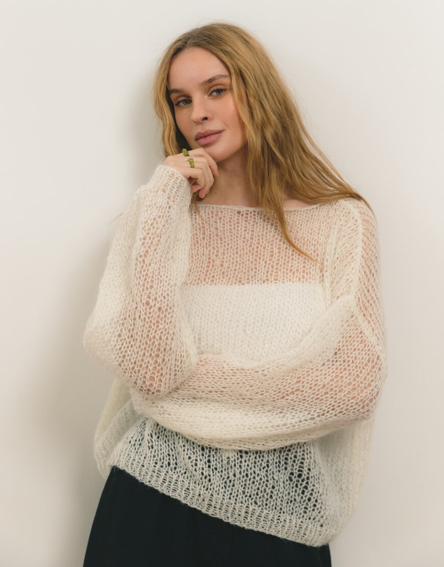 Vish11235 Светр Cloud з мохеру білого кольору NYNI (VSH_000-506)